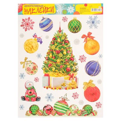 Новогодние Игрушки Наклейки Новогодние Игрушки Наклейки